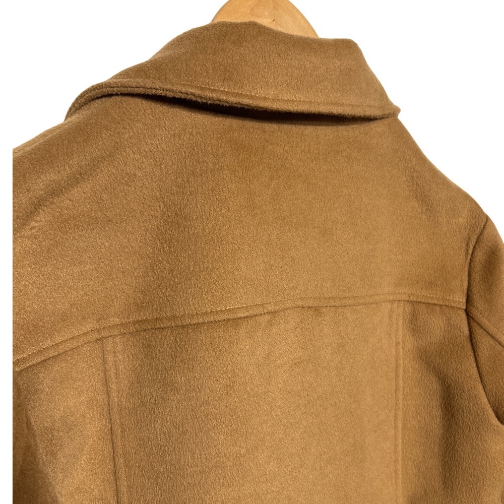 Avec Les Filles Camel Brown Cropped Trucker Jacket Wool Blend Women's Size M - Picture 10 of 12
